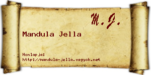 Mandula Jella névjegykártya